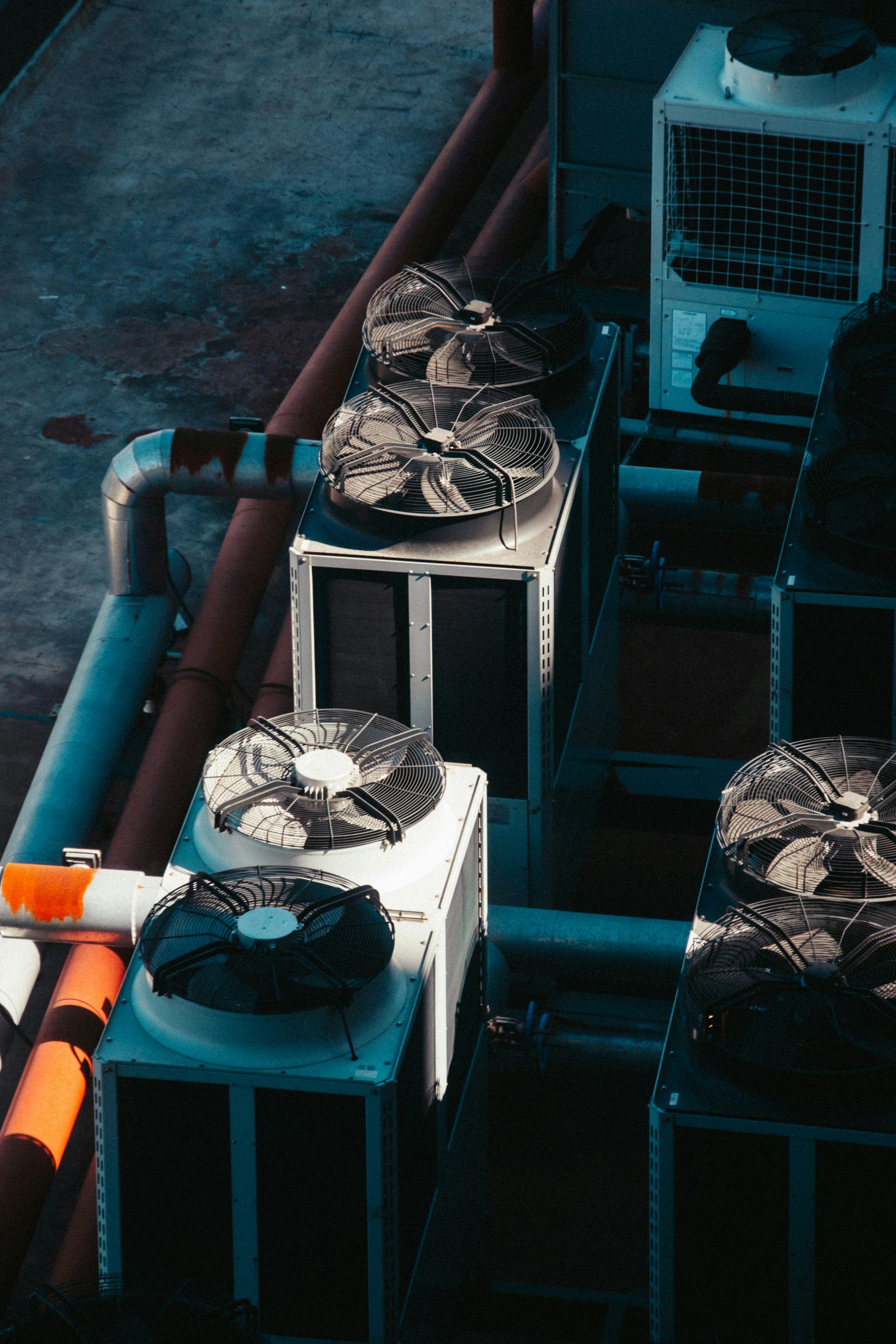 Rooftop commercial HVAC units